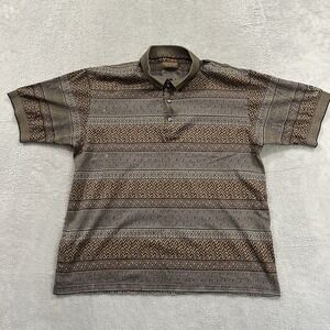 Robert Barakett Polo Shirt Men's Medium Short Sleeve Button Up Sports Golf